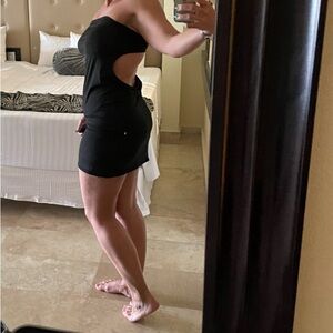 Sexy backless Black Sleeveless Dress
